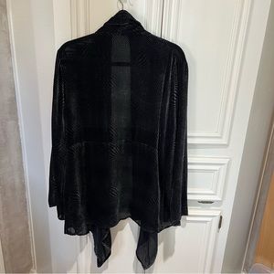 Cocoon House Black Shimmery Silk Blend Jacket Kimono Size L/XL